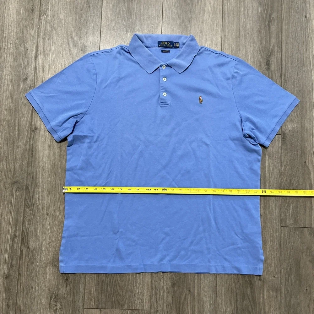 Polo Ralph Lauren Short Sleeve Polo Shirt Mens XL Classic Fit Blue Cotton